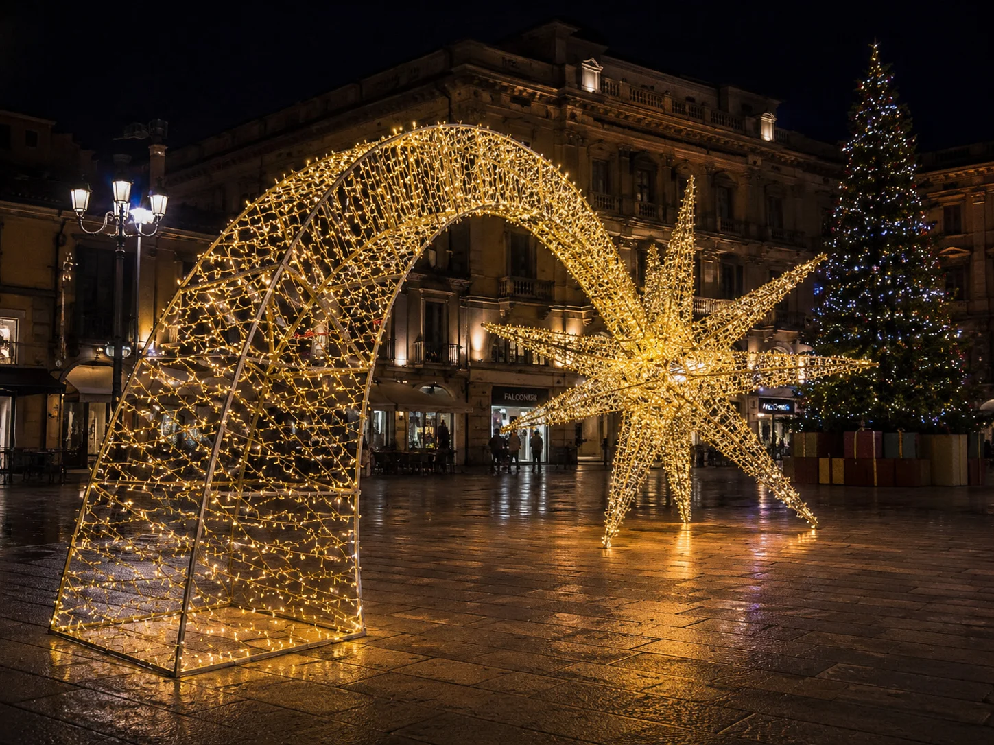 Allestimenti luminosi montati da Zavatta Luminarie