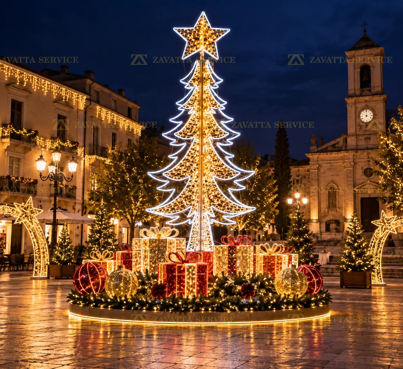 Albero di Natale a spicchi 3D - vista principale
