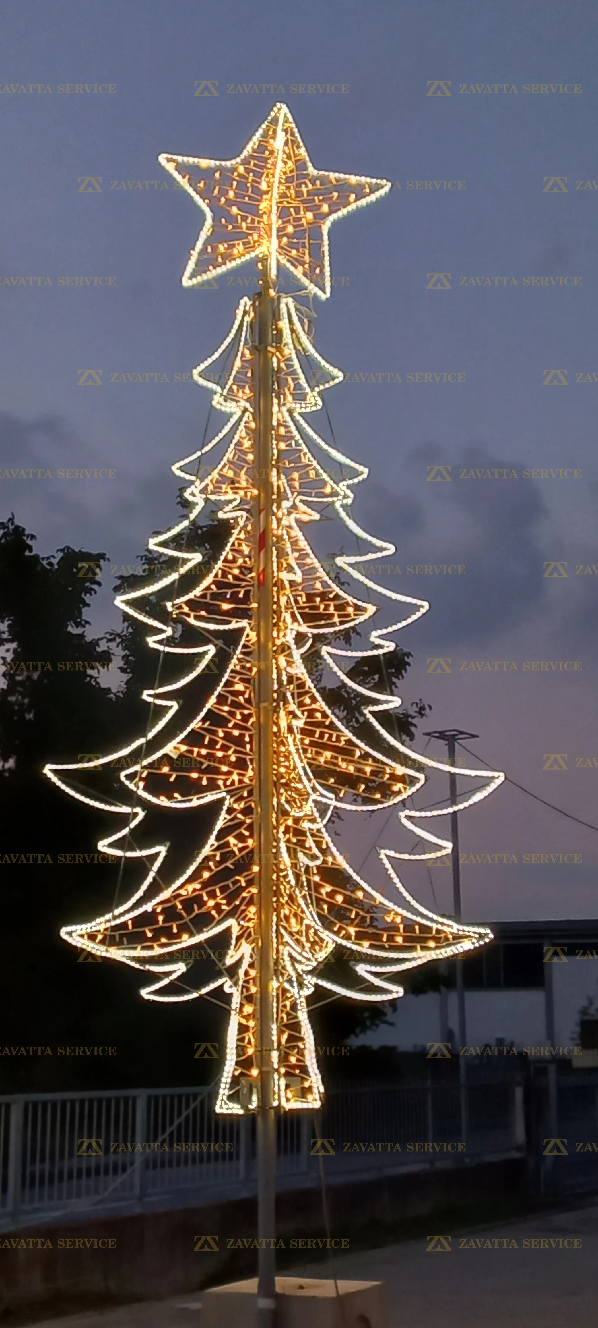 Albero di Natale a spicchi 3D - Tecnica 1