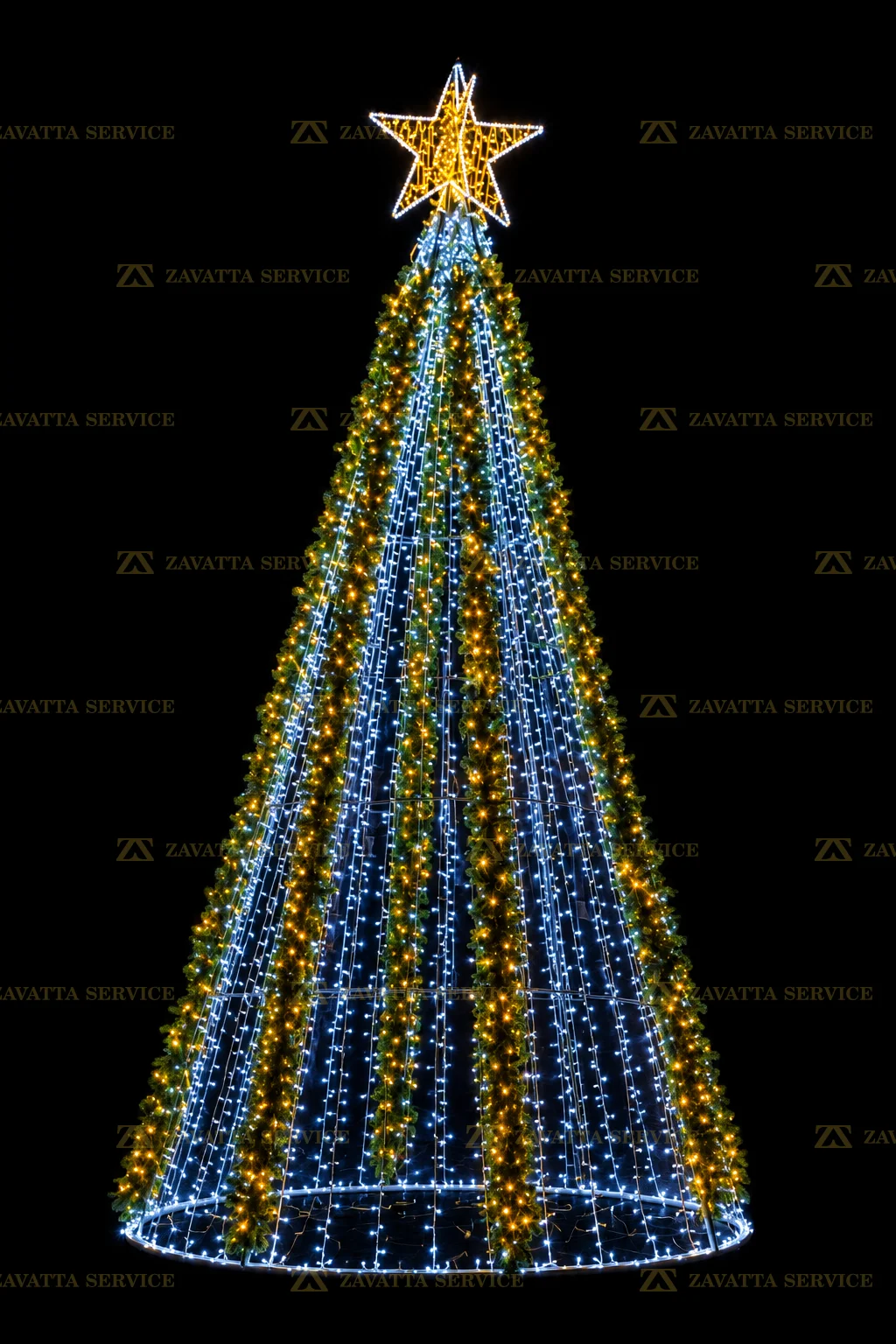 Albero di natale con ghirlande 3D - Tecnica 1