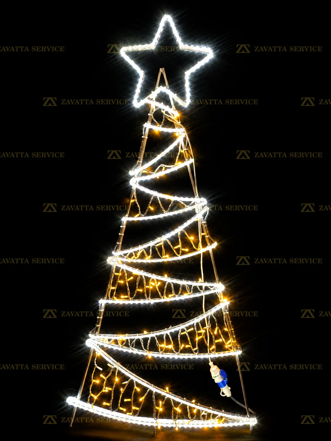 Albero di natale con stella 2D - Tecnica 1