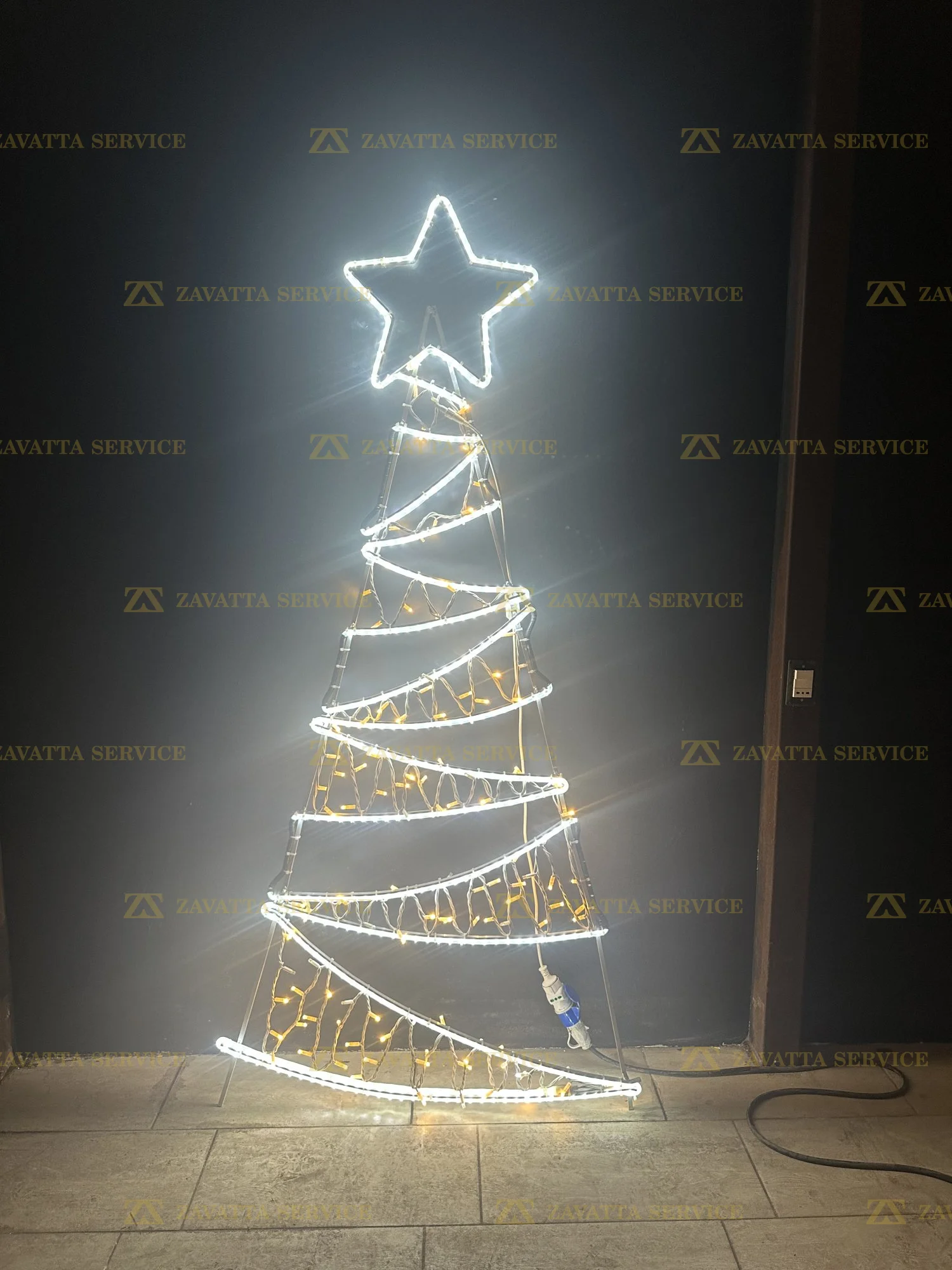 Albero di natale con stella 2D - Tecnica 2