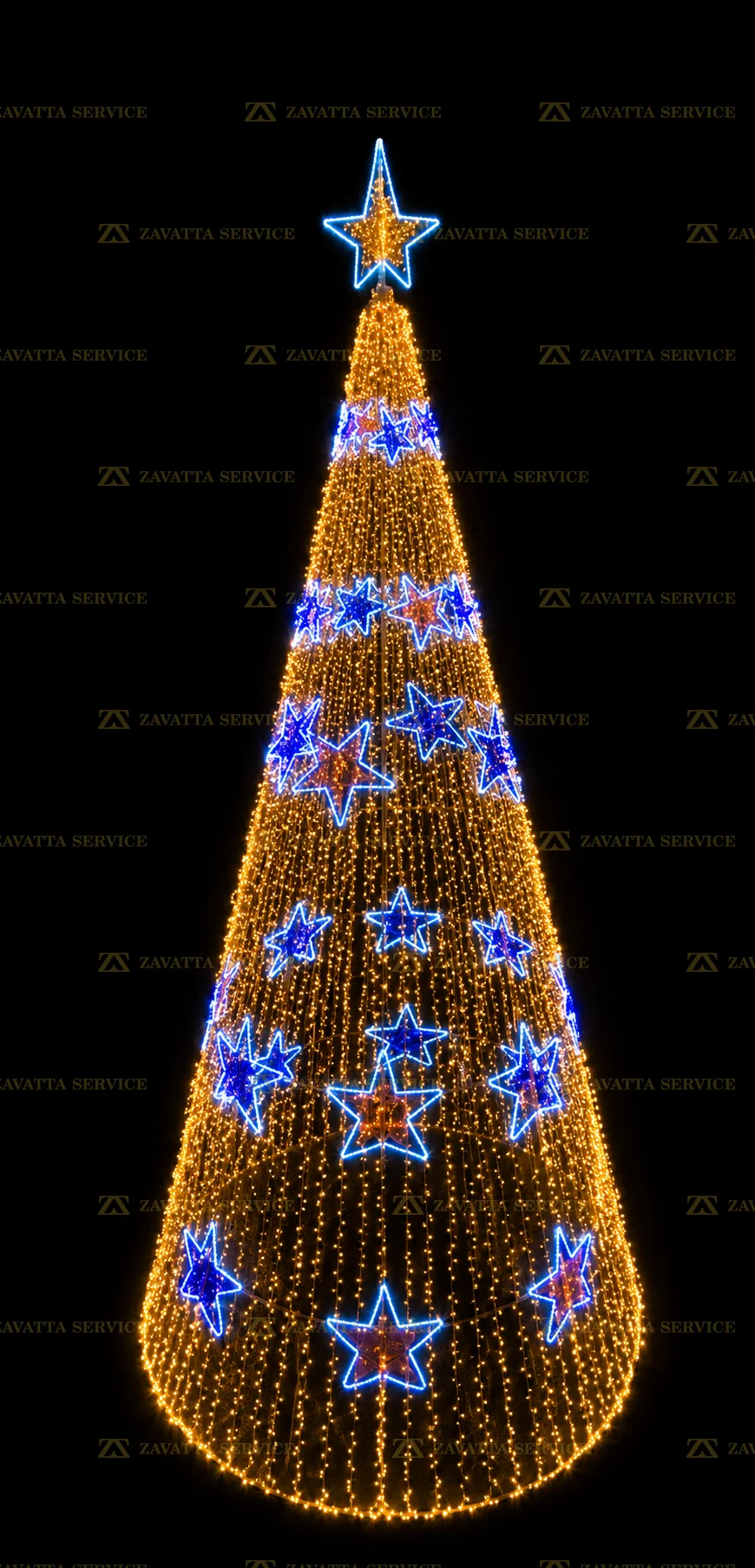 Albero di natale con stelle RGB - Tecnica 1