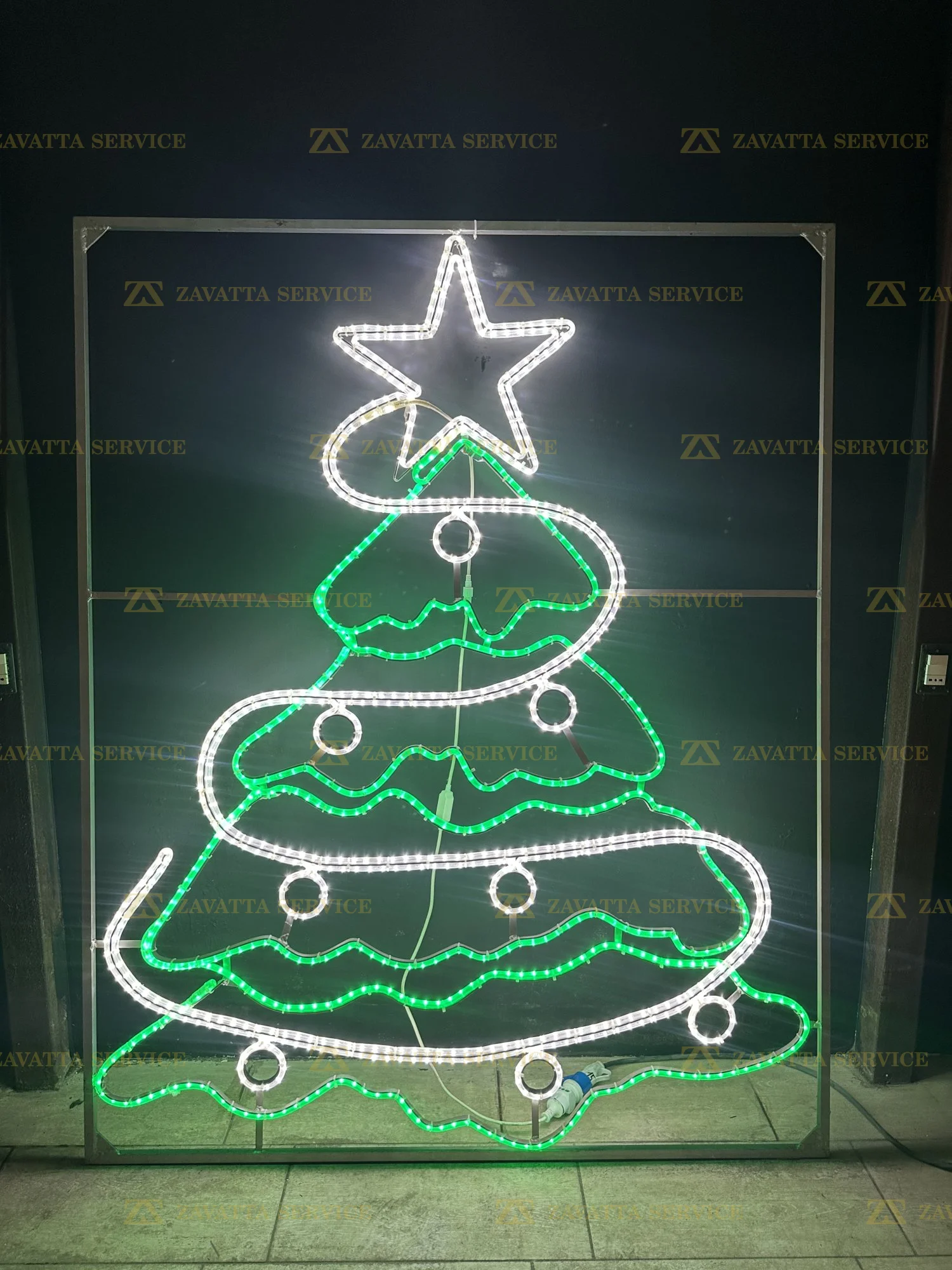 Albero di natale stilizzato con stella 2D - Tecnica 1