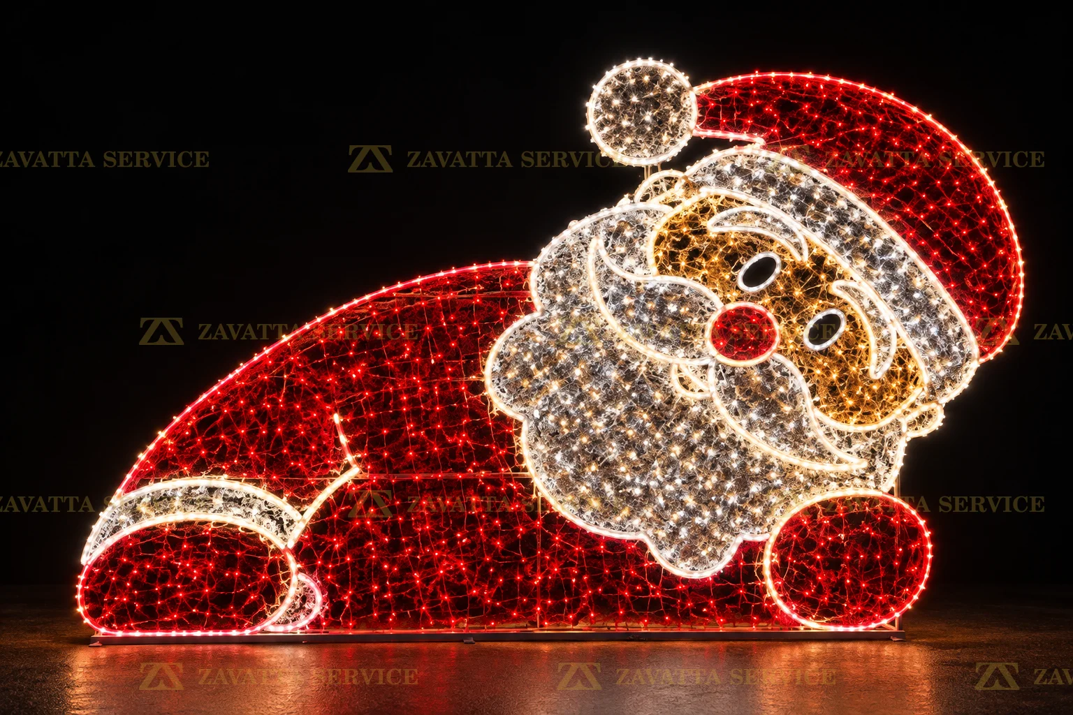 Babbo Natale affacciato 2D - Tecnica 1