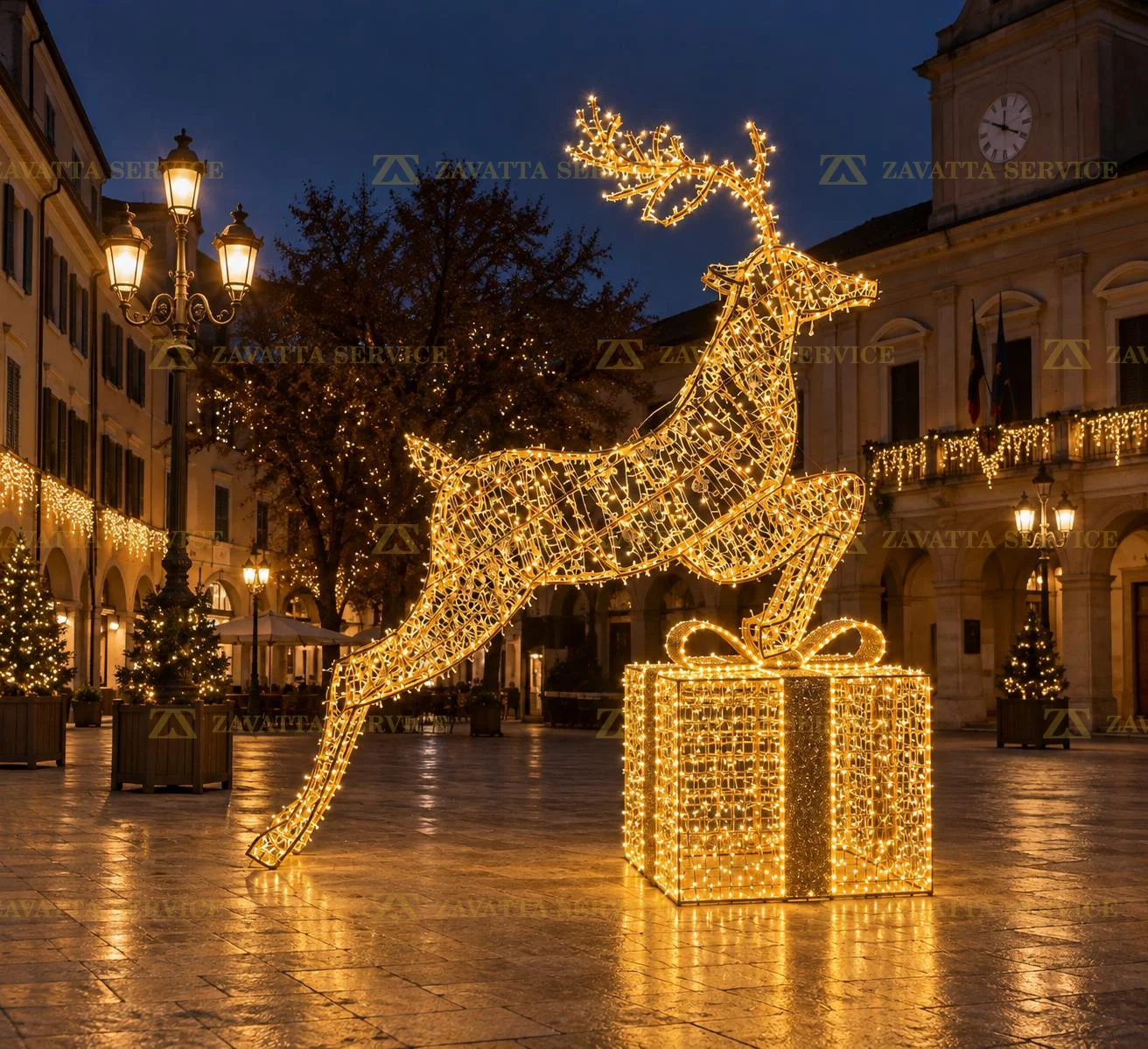 Renna salto di Natale 3D - Soggetti 3D a noleggio