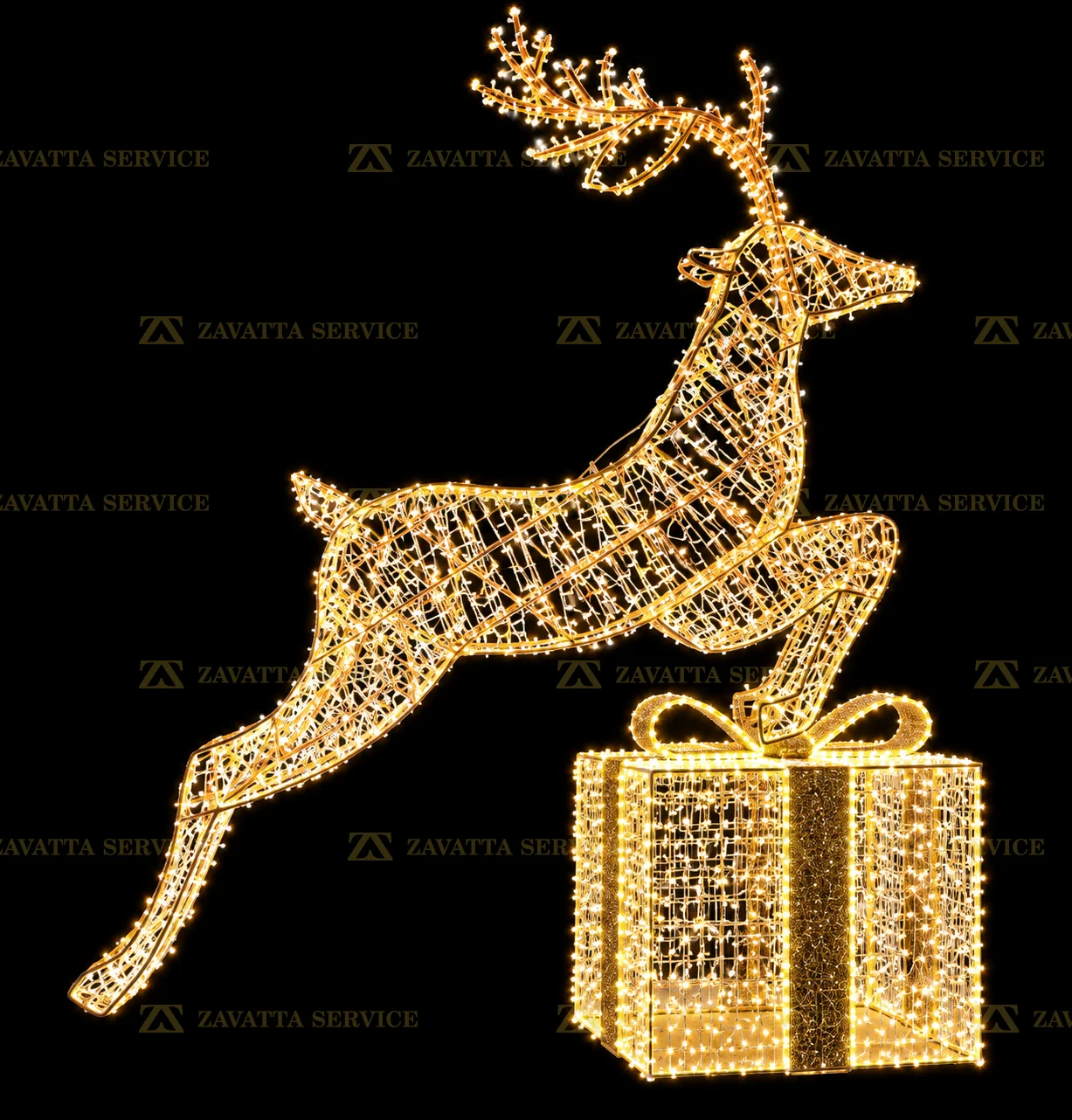 Renna salto di Natale 3D - Tecnica 1