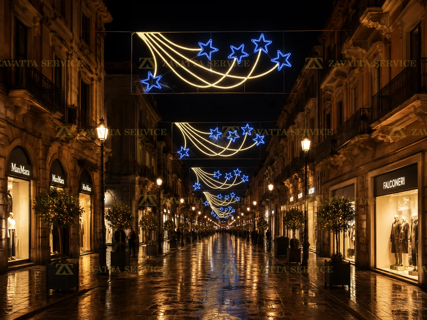 Scia di stelle blu 2D — Soggetti 2D a noleggio