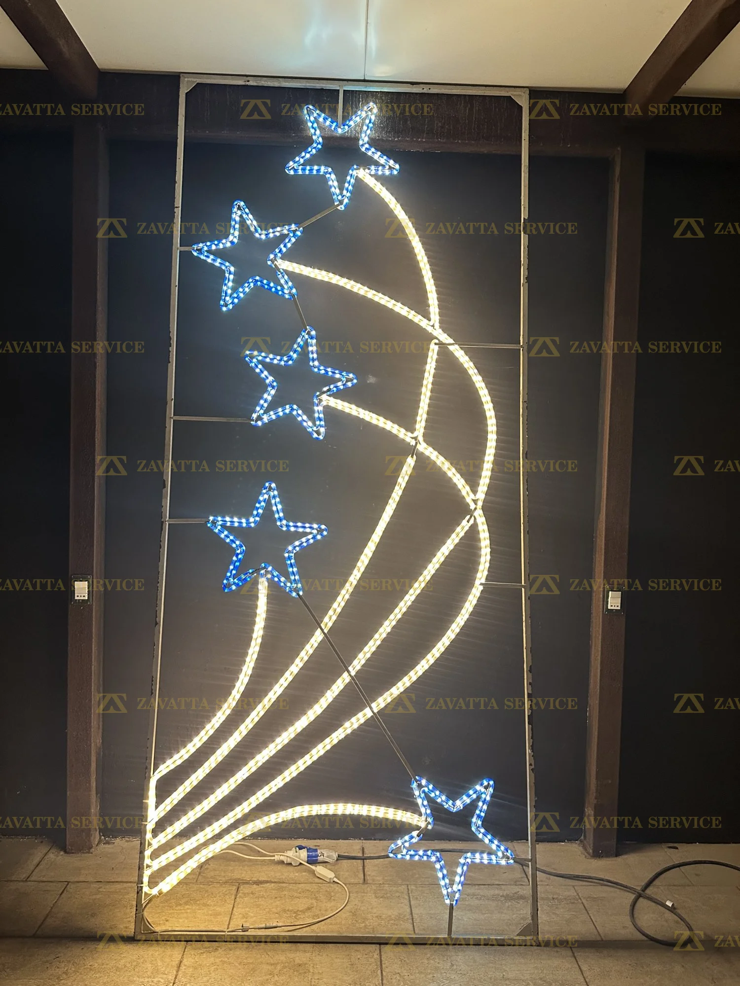Scia di stelle blu 2D - Tecnica 1