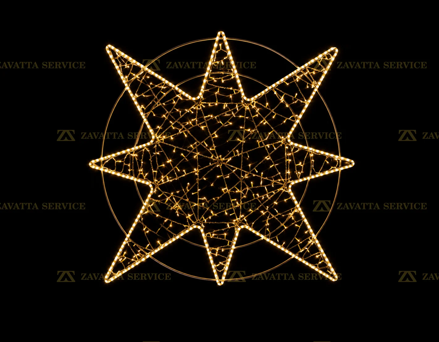 Stella decorativa a 8 punte 2D - Tecnica 1