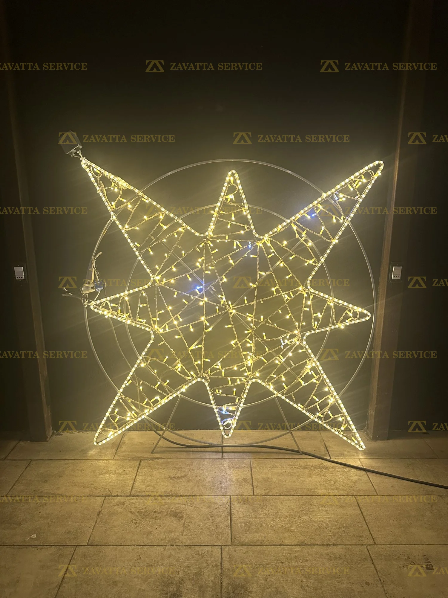 Stella decorativa a 8 punte 2D - Tecnica 2